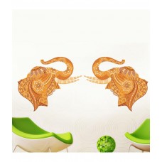 Deals, Discounts & Offers on Home Decor & Festive Needs - StickersKart Wall Stickers Pair of Decorative Elephant 5790