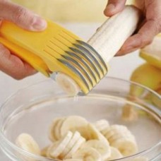 Deals, Discounts & Offers on Home & Kitchen - Stainless Steel Banana Slicer Fruit Cutter Cucumber Chopper Salad Kitchen