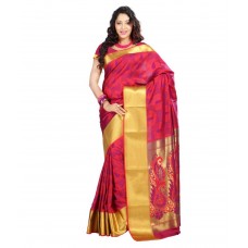 Deals, Discounts & Offers on Women Clothing - Varkala Silk Sarees Red Art Silk Sarees