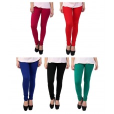 Deals, Discounts & Offers on Women Clothing - Stylobby Multicoloured Cotton Lycra Leggings