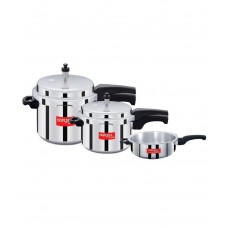Deals, Discounts & Offers on Home & Kitchen - Surya Accent - ISI - Aluminium Pressure Cooker - Set Of 3