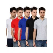 Deals, Discounts & Offers on Men Clothing - Grand Bear pack 5 Half Sleeve polo T-shirt