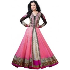 Deals, Discounts & Offers on Women Clothing - AahnaFashion Crepe Floral Print Semi-stitched Salwar Suit Material