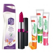 Deals, Discounts & Offers on Health & Personal Care - Combo of days Boro Plus Advanced, 2 Lip Balm and Lipstic