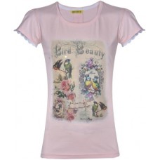 Deals, Discounts & Offers on Kid's Clothing - Gini & Jony Casual Short Sleeve Printed Girl's Pink Top