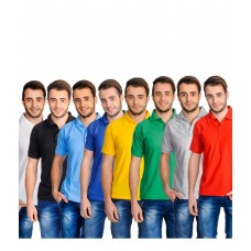 Deals, Discounts & Offers on Men Clothing - lime combo of 8 polot shirts, 