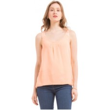 Deals, Discounts & Offers on Women Clothing - Prym Casual Sleeveless Solid Women's Orange Top