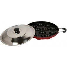 Deals, Discounts & Offers on Home & Kitchen - Recon AnnaChef APPAM 12 Dips With SS Lid Pan 23 cm diameter