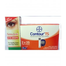 Deals, Discounts & Offers on Health & Personal Care - B3 Contour Ts 50 Test Strips With Free Netra Jyoti Eyedrops