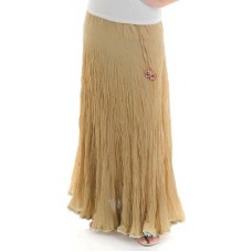 Deals, Discounts & Offers on Women - Naksh Jaipur Self Design Women's Broomstick Beige Skirt