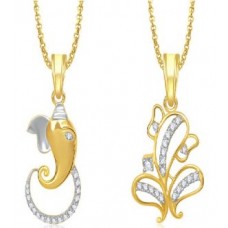 Deals, Discounts & Offers on Women - Buy 1 Ganpati Pendant And Get 1 Gajvakra Pendant With Chain's