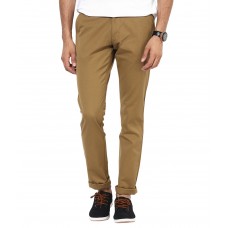 Deals, Discounts & Offers on Men Clothing - Bukkl Khaki Slim Fit Casual Chinos