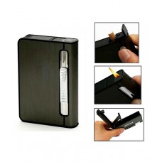 Deals, Discounts & Offers on Accessories - 2 in 1 Automatic Cigarette Holder Dispenser Case and Refillabe Gas Lighter
