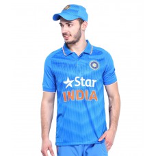 Deals, Discounts & Offers on Men Clothing - Style Blue India Cricket Fan Jersey Polo T- Shirt