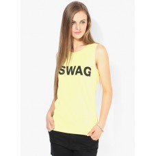 Deals, Discounts & Offers on Women Clothing - Tagd New York Yellow Printed T-Shirt