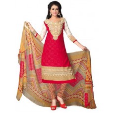 Deals, Discounts & Offers on Women Clothing - Jevi Prints Synthetic Printed Salwar Suit Dupatta Material