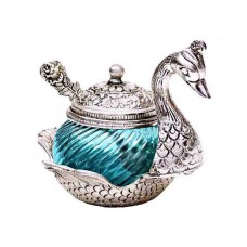Deals, Discounts & Offers on Home & Kitchen - Sajawat Bazaar Turquoise Aluminium Elegant Duck Bowl With Spoon
