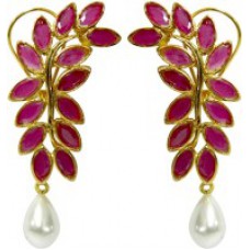 Deals, Discounts & Offers on Earings and Necklace - Peora Leaf Brass Drop Earring