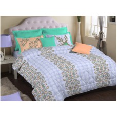 Deals, Discounts & Offers on Home Appliances - Portico New York Satin, Cotton Printed Double Bedsheet