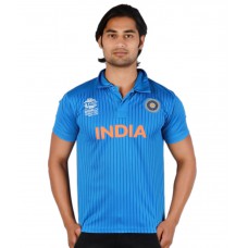 Deals, Discounts & Offers on Men Clothing - ICC World Twenty20 Blue Polo Neck T Shirt