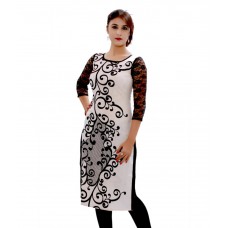Deals, Discounts & Offers on Women Clothing - GMI White Pure Crepe Kurti offer