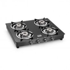 Deals, Discounts & Offers on Home Appliances - Flat 62% off on Cookplus 4 Burner Gas Stove Crystal Black 4 GT Lava