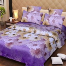 Deals, Discounts & Offers on Home Appliances - Iws 3d Printed Polycotton Double Bedsheet With 2 Pillow Cover