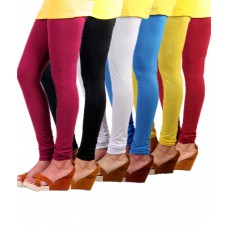 Deals, Discounts & Offers on Women Clothing - My Choice Black- Maroon-White-Sky Blue-Yellow& Pink Cotton Lycra Leggings