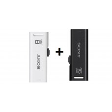 Deals, Discounts & Offers on Mobile Accessories - Sony Classic 8 GB White Pen Drive & Sony Classic 16 GB Black Pen Drive