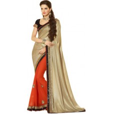 Deals, Discounts & Offers on Women Clothing - Bhavi Self Design Fashion Satin Sari