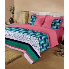 Deals, Discounts & Offers on Home Appliances - Raymond Green Cotton Double Bedsheet With Two Pillow Covers