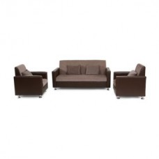 Deals, Discounts & Offers on Furniture - Westido Sofa Set in Brown upholstery with 4 Cushions