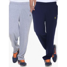 Deals, Discounts & Offers on Men Clothing - Vimal Pack Of 2 Multicoloured Solid Track Pants