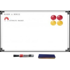 Deals, Discounts & Offers on Stationery - Combo Of Magnetic White Board 3 X 2 Magnetic Buttons, Marker, Duster