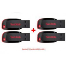 Deals, Discounts & Offers on Computers & Peripherals - Combo Of 4 Sandisk 8GB Cruzer Blade Pendrive