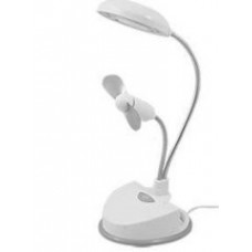 Deals, Discounts & Offers on Home Appliances - 12 LED 360 Degree Flexible USB Desk Lamp With Fan