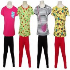 Deals, Discounts & Offers on Kid's Clothing - Combo of 4 t-shirts & 2 legging for Girls