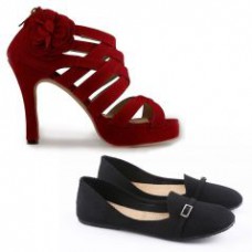 Deals, Discounts & Offers on Foot Wear - The Fashion Chor's Combo Of Stilettos Heels Sandal And Ballerina