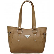Deals, Discounts & Offers on Accessories - Fostelo Beige P.U. Zip Shoulder Bag