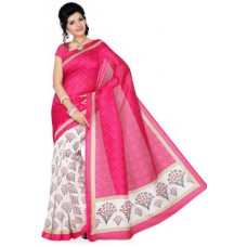 Deals, Discounts & Offers on Women Clothing - Ishin Printed Bhagalpuri Art Silk Sari