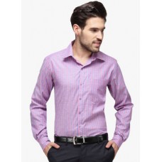 Deals, Discounts & Offers on Men Clothing - Copperline Pink Striped Slim Fit Formal Shirt