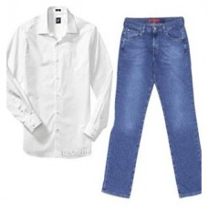Deals, Discounts & Offers on Women Clothing - Combo of Full Sleeve Casual Mens Shirt and Jeans