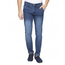 Deals, Discounts & Offers on Men Clothing - Wajbee Blue Slim Fit Faded Jeans