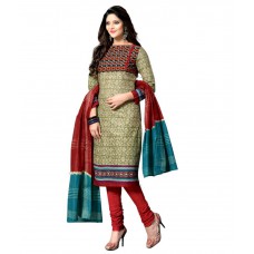 Deals, Discounts & Offers on Women Clothing - Dfolks Multi Color Cotton Unstitched Dress Material