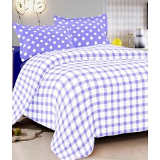 Deals, Discounts & Offers on Home Appliances - Vintana Blue Cotton Double Bedsheet With 2 Pillow Cover