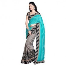 Deals, Discounts & Offers on Women Clothing - Janasya Multicolor Bhagalpuri Silk Printed Saree