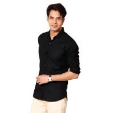 Deals, Discounts & Offers on Men Clothing - Flat 55% off on 9h Black Casual Shirt