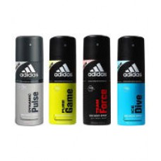 Deals, Discounts & Offers on Health & Personal Care - Adidas 150 ml Men's Deodorant Spray Pack Of 4