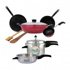 Deals, Discounts & Offers on Home & Kitchen - Cookware & Cooker 8 Pcs Combo