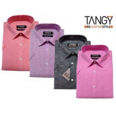 Deals, Discounts & Offers on Men Clothing - Tangy Pack Of 4 Half Regular Fit Shirts